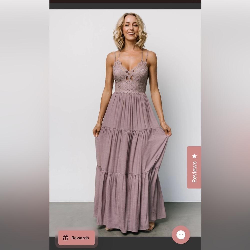 Baltic Born Purple Spaghetti Strap Maxi Dress